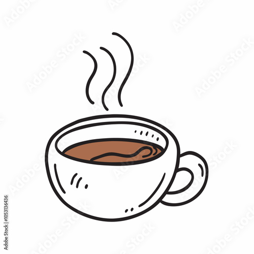 Coffee cup aroma isolated vector icon (1)