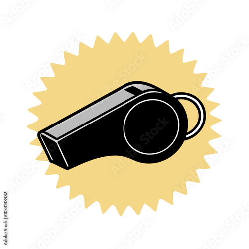 Referee whistle vector icon on a isolated white background (9)