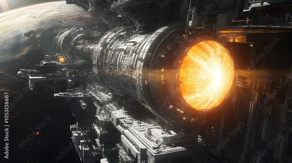 Futuristic Fusion Reactor Harnessing Power of Stars in Cosmic Expanse Futuristic Fusion Reactor Harnessing Power of Stars in Cosmic Expanse