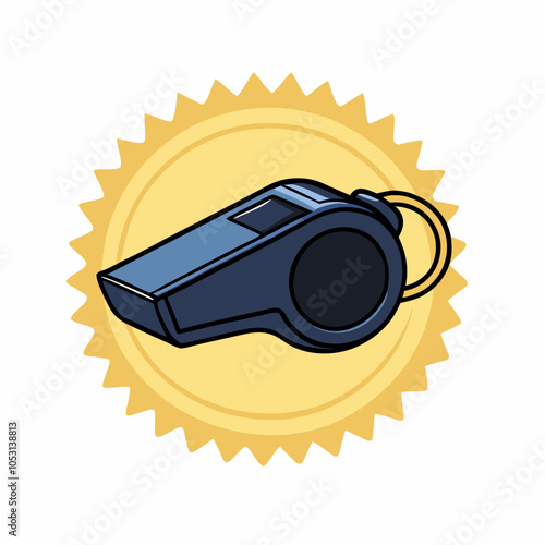 Referee whistle vector icon on a isolated white background (8)