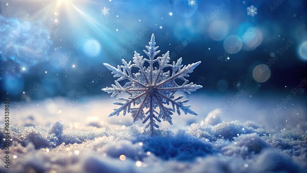 A delicate snowflake falls gently from the sky, its edges glistening with a fine layer of frost as it drips onto the ground below, white, frozen, serene, frosty, falling A delicate snowflake falls gently from the sky, its edges glistening with a fine layer of frost as it drips onto the ground below, white, frozen, serene, frosty, falling