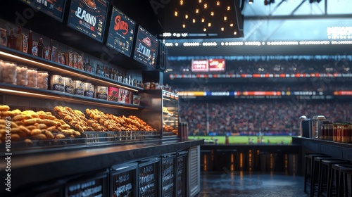 Athleteapproved sugar crystal snacks at baseball stadium concession stand photo