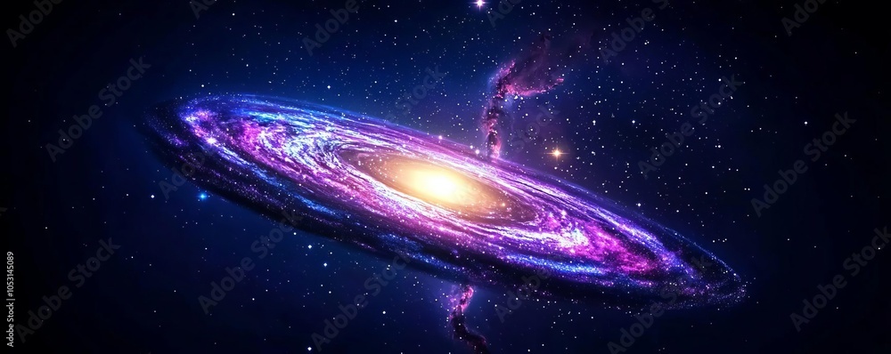 A stunning view of a colorful galaxy in the universe, showcasing swirling stars and radiant light in a cosmic landscape. A stunning view of a colorful galaxy in the universe, showcasing swirling stars and radiant light in a cosmic landscape.