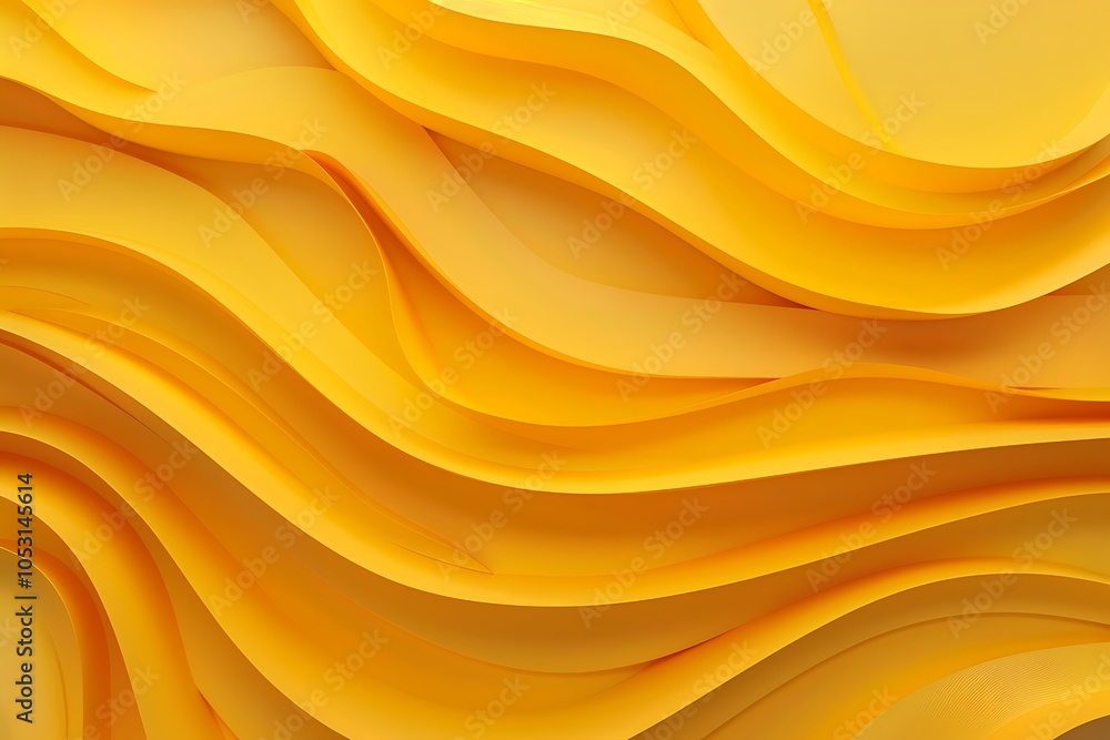 A yellow abstract and orange wavy lines A yellow abstract and orange wavy lines