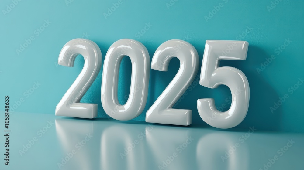 A contemporary design showcases the numbers 2025 in sleek, three-dimensional style, set against a soft, muted background. The aesthetic evokes a sense of futurism and creativity. A contemporary design showcases the numbers 2025 in sleek, three-dimensional style, set against a soft, muted background. The aesthetic evokes a sense of futurism and creativity.