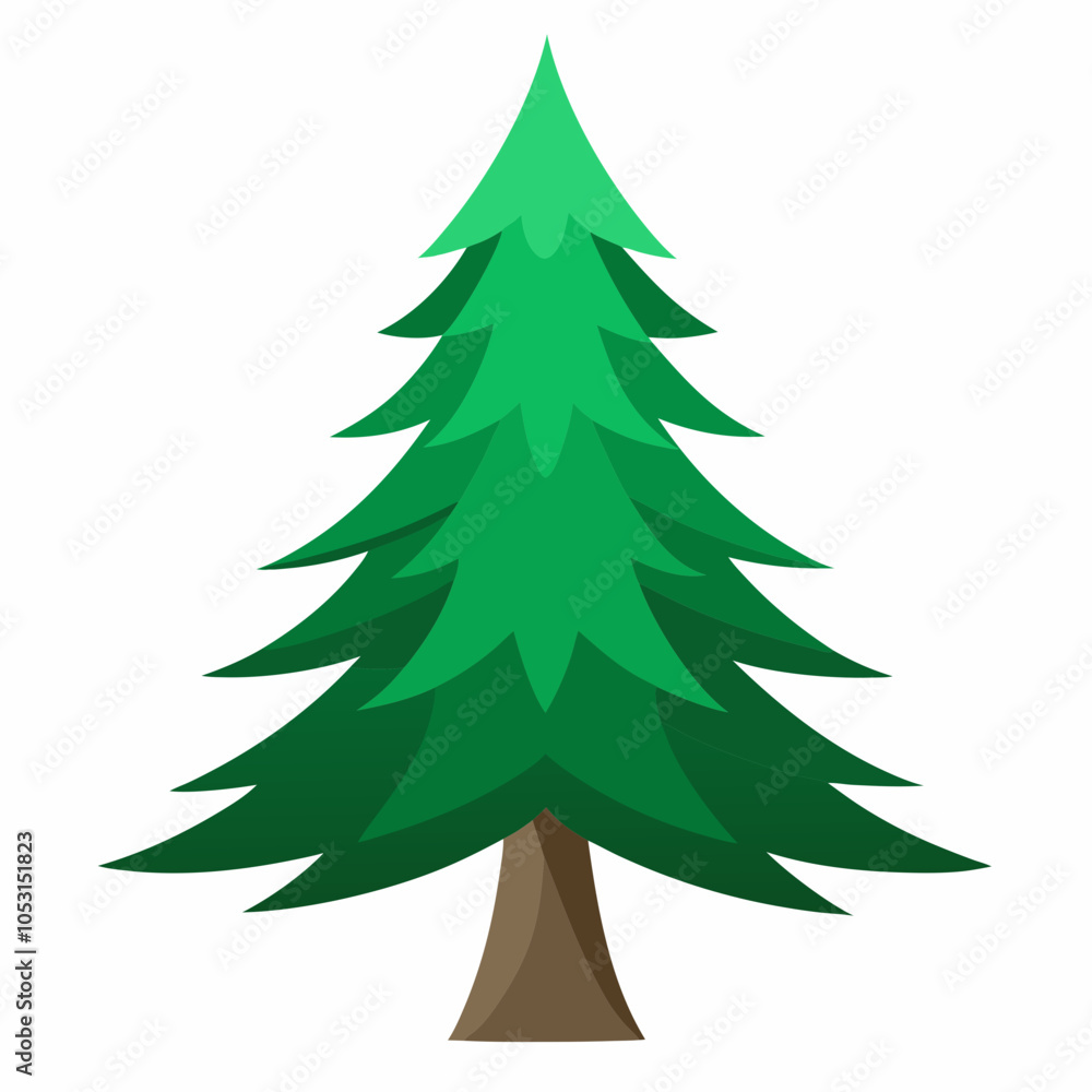 Obraz premium christmas tree isolated on white