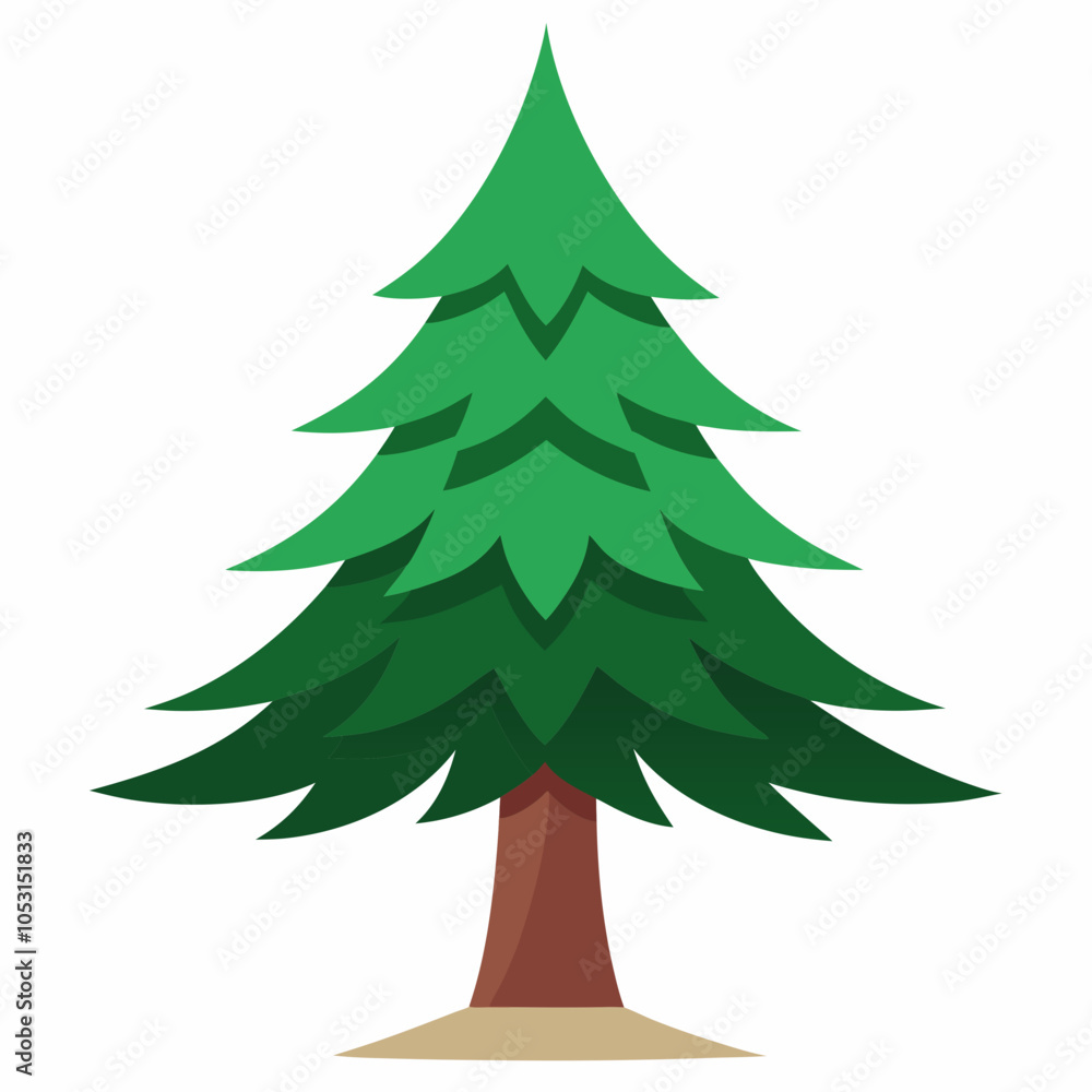 Fototapeta premium christmas tree isolated on white