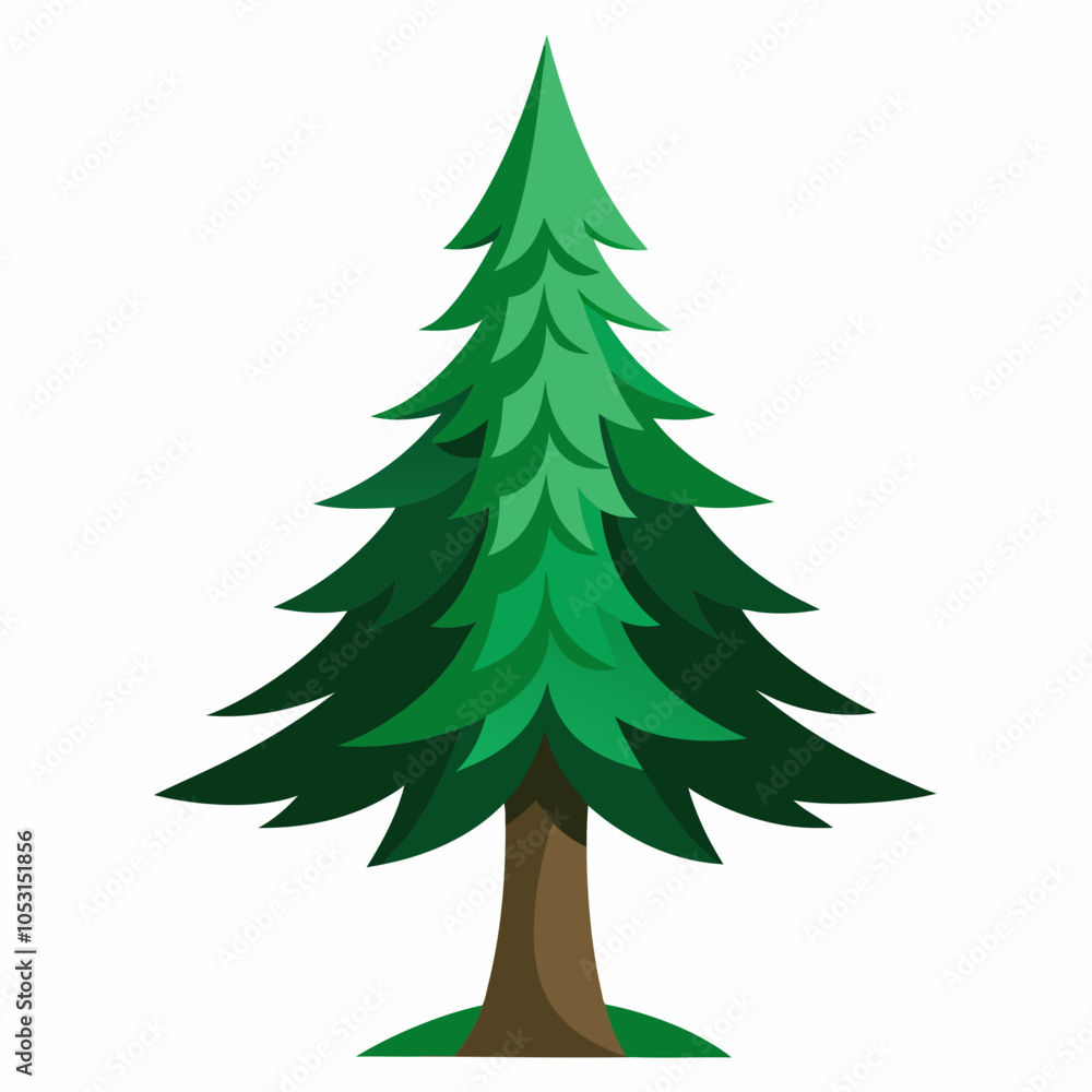 Fototapeta premium christmas tree isolated on white