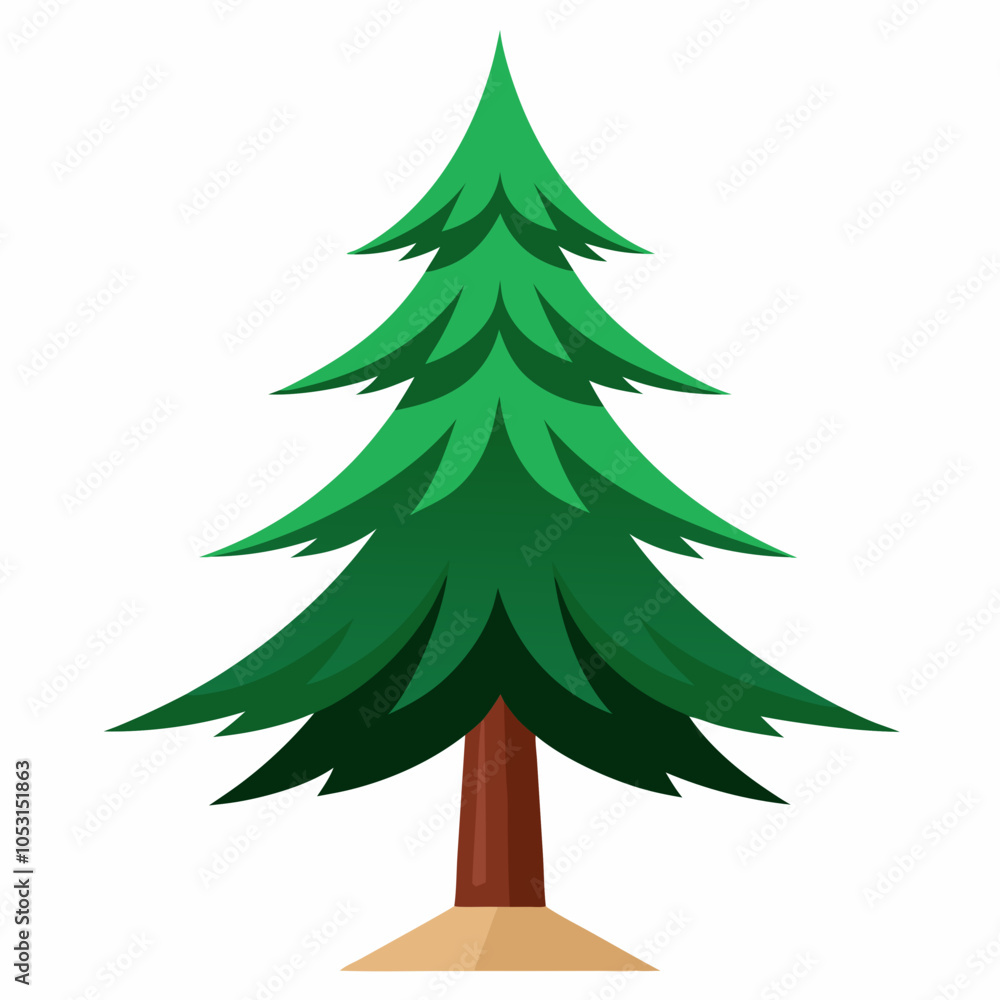 Obraz premium christmas tree isolated on white