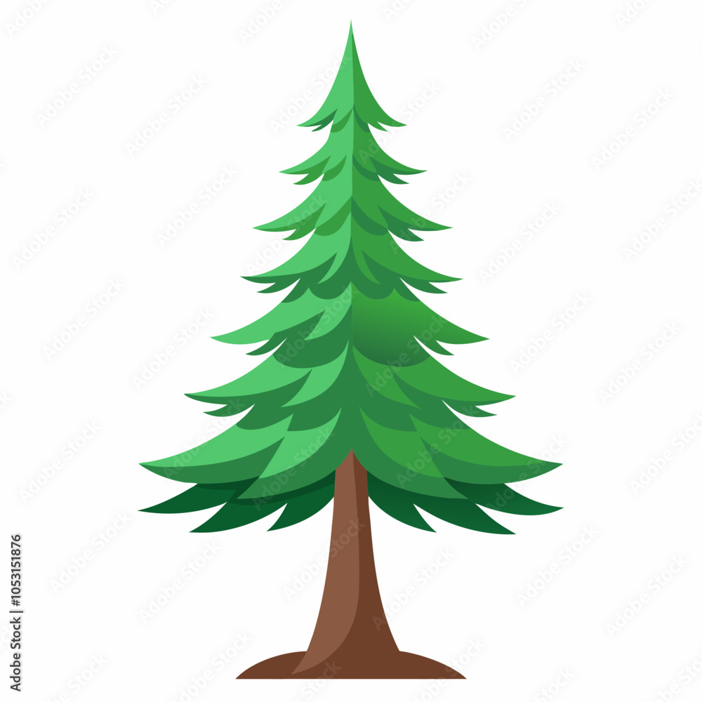 Obraz premium christmas tree isolated on white