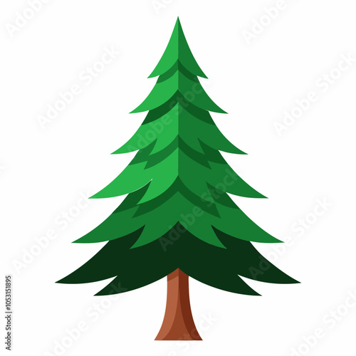 christmas tree isolated on white