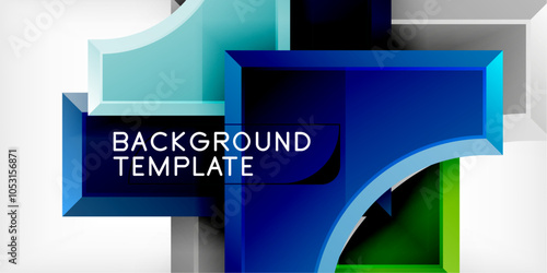 Square, arrow shapes with round elements Vector Illustration For Wallpaper, Banner, Background, Card, Book Illustration, landing page