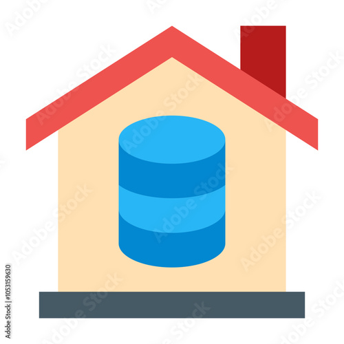 Data Center Flat Icon Design