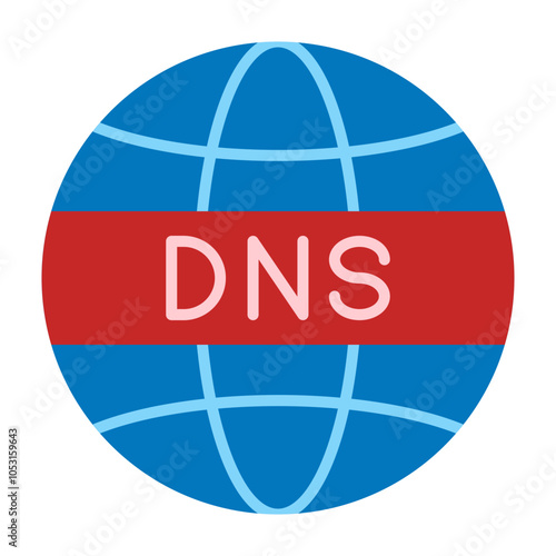 DNS Flat Icon Design