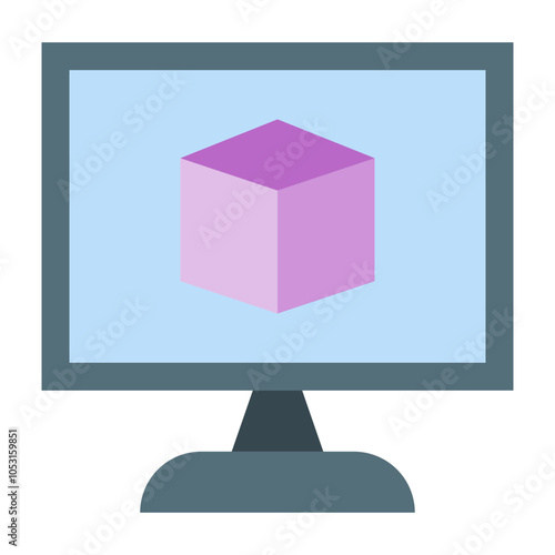 Virtual Machine Flat Icon Design