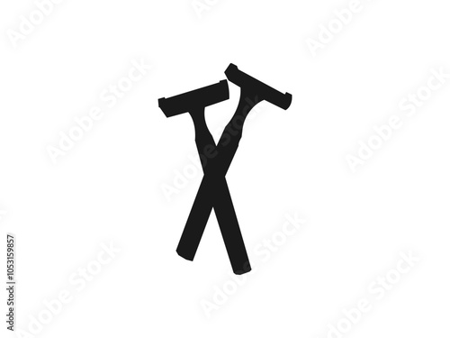 Shaver silhouette icons collection. Straight razor silhouette, high quality vector. Straight razor silhouette. Web site page and mobile app design vector element. vector silhouette on white background