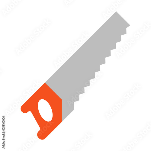 Handsaw Flat Icon Design