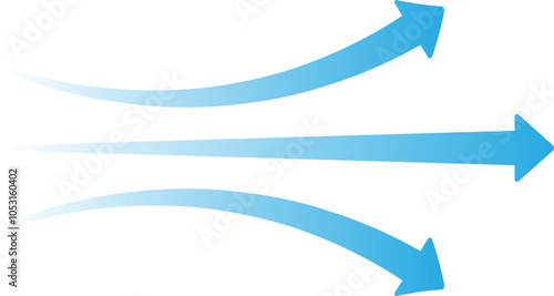 Airflow Arrow Wind and Motion Symbol