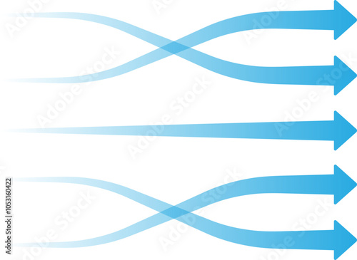 Airflow Arrow Wind and Motion Symbol