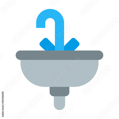 Sink Flat Icon Design
