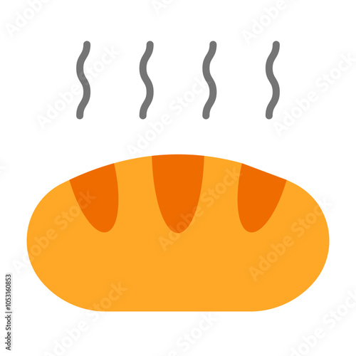 Bread Flat Icon Design