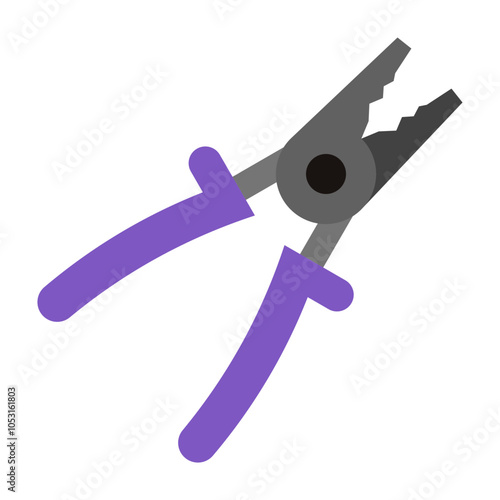 Wire Stripper Flat Icon Design