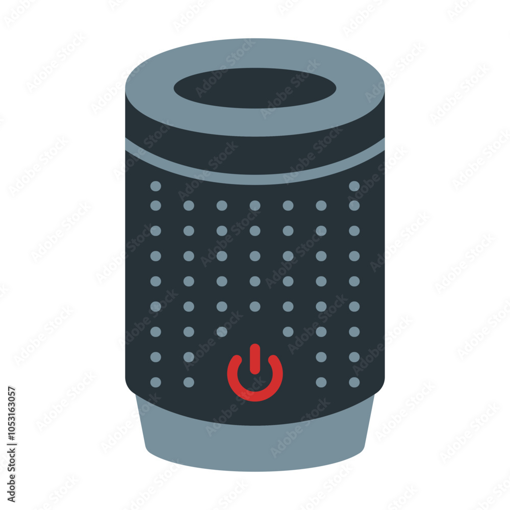 Smart Air Purifier Flat Icon Design Smart Air Purifier Flat Icon Design