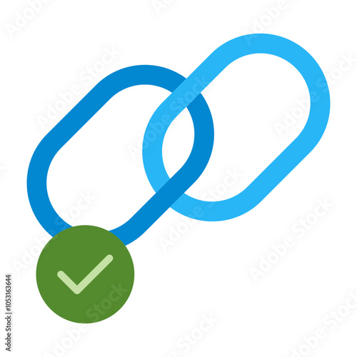 Hyperlink Flat Icon Design