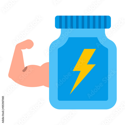 Supplement Flat Icon Design