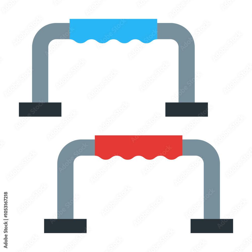 Obraz premium Push Up Bar Flat Icon Design