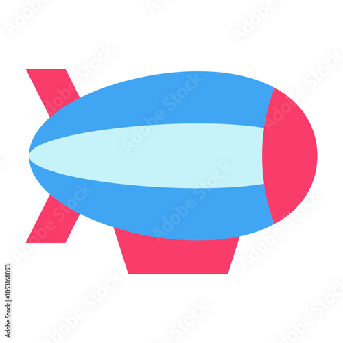 Zeppelin Flat Icon Design