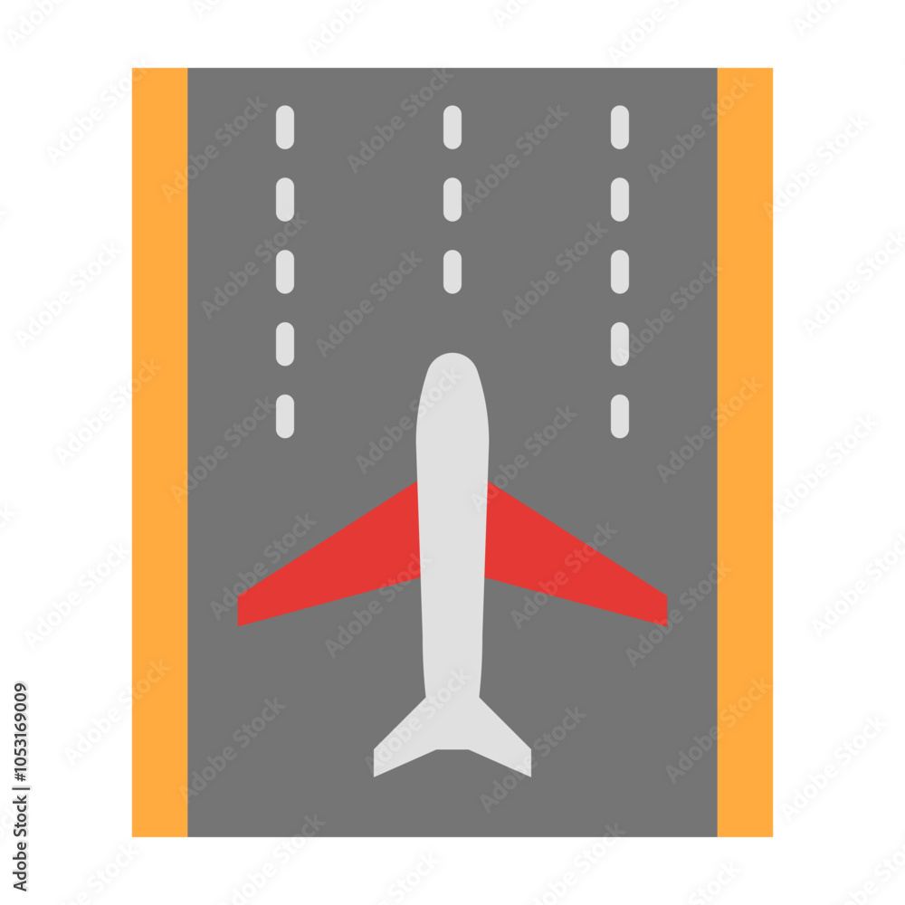 Obraz premium Runway Flat Icon Design