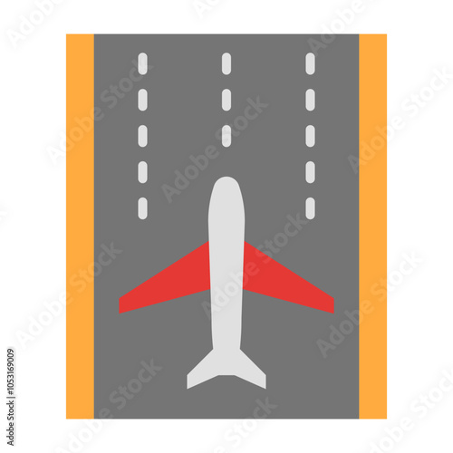 Runway Flat Icon Design