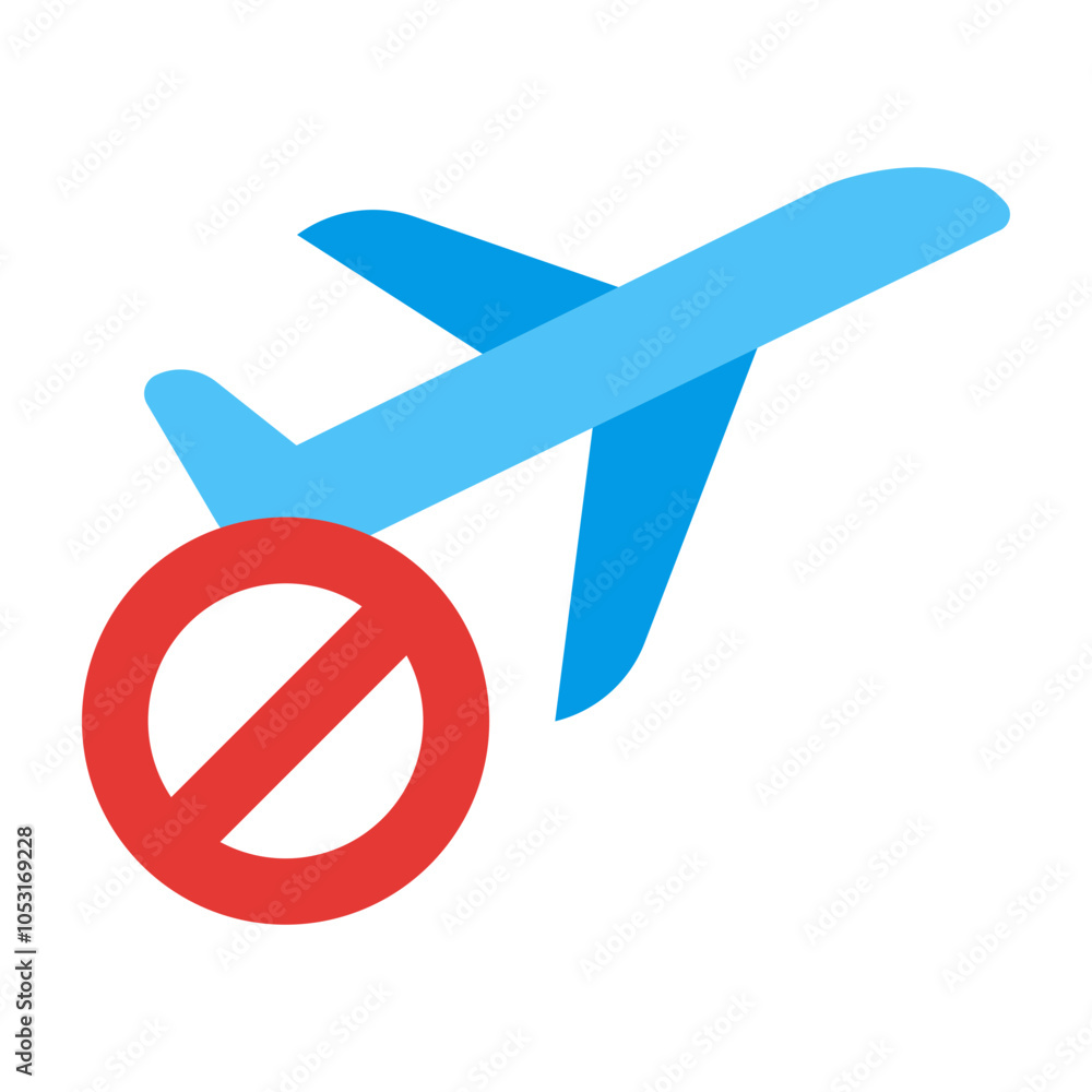 Flight Cancel Flat Icon Design Flight Cancel Flat Icon Design