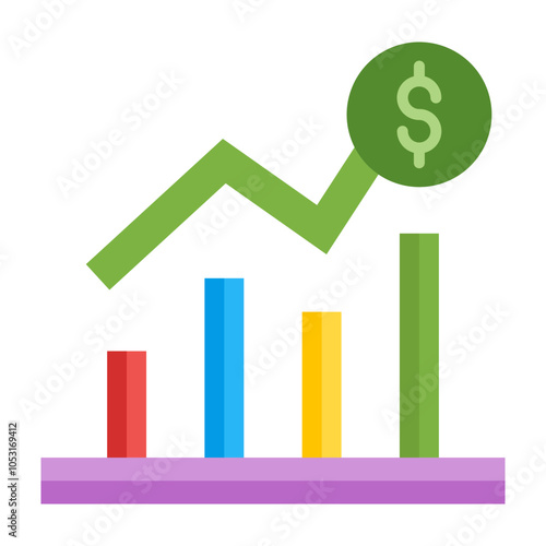 Yield Flat Icon Design