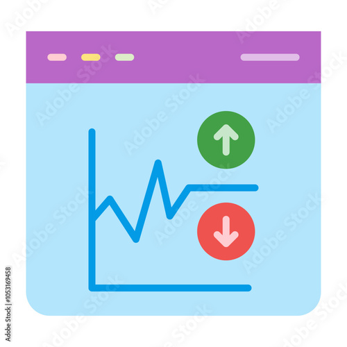 Volatility Flat Icon Design