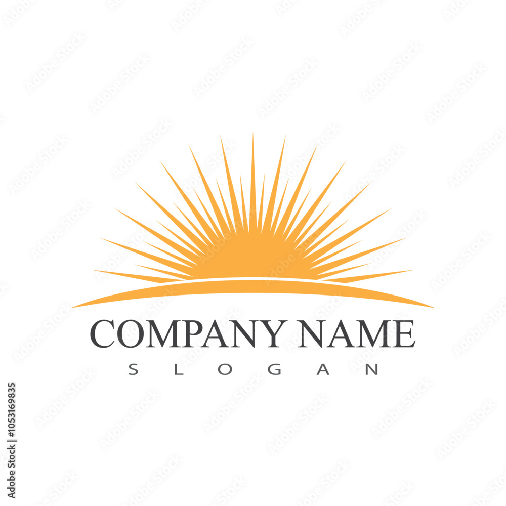 Sun logo vector template symbol design Sun logo vector template symbol design