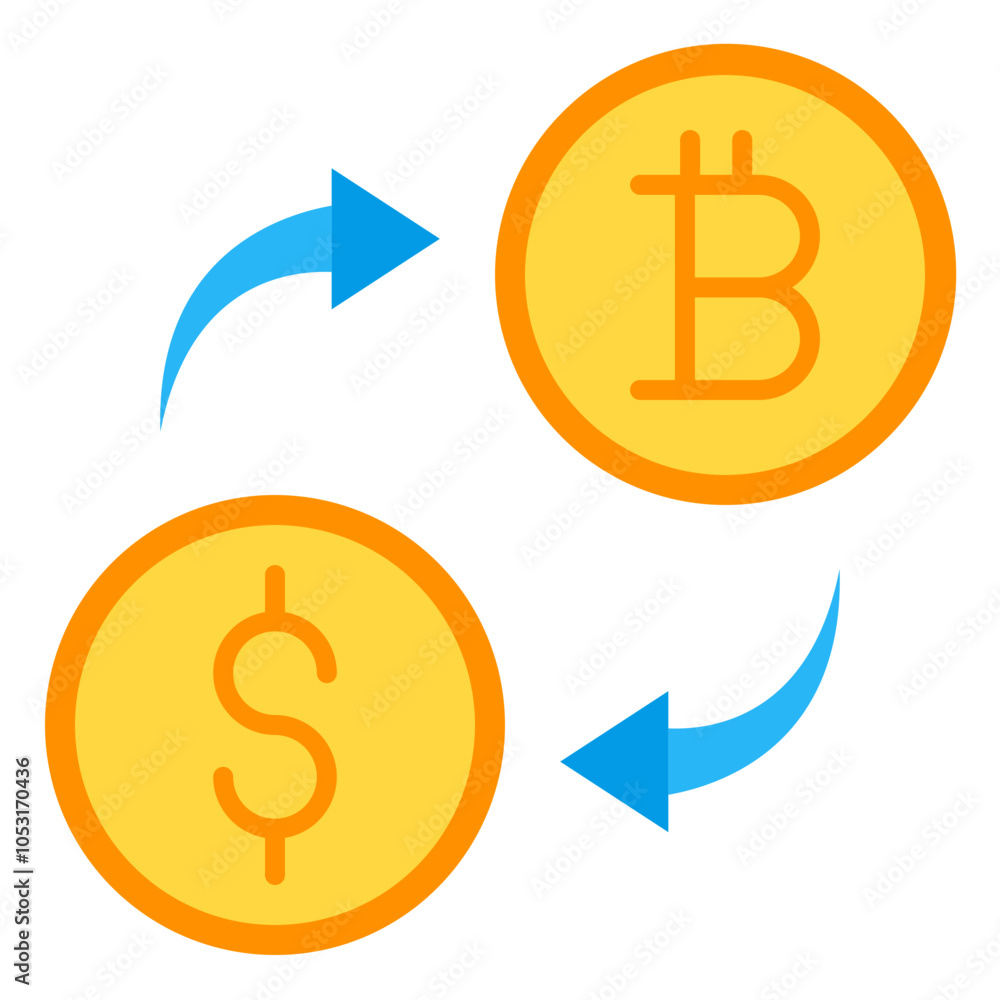 Exchange Flat Icon Design Exchange Flat Icon Design