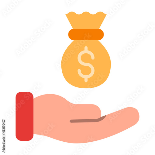 Income Flat Icon Design
