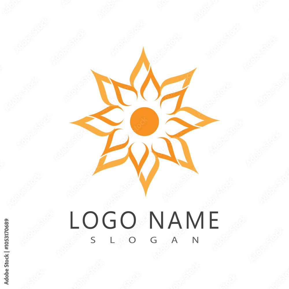 Sun logo vector template symbol design Sun logo vector template symbol design