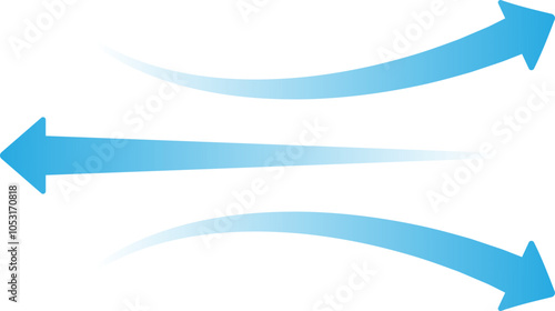 Airflow Arrow Wind and Motion Symbol