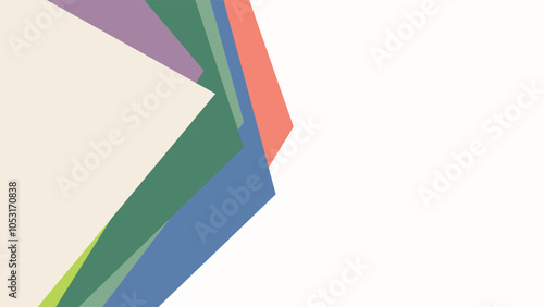 Free Download ABSTRACT WHITE BACKGROUND  WITH GEOMETRIC SHAPES TRIANGLE FLAT PASTEL COLORFUL DESIGN VECTOR TEMPLATE FOR WALLPAPER, COVER DESIGN - GFXLoad