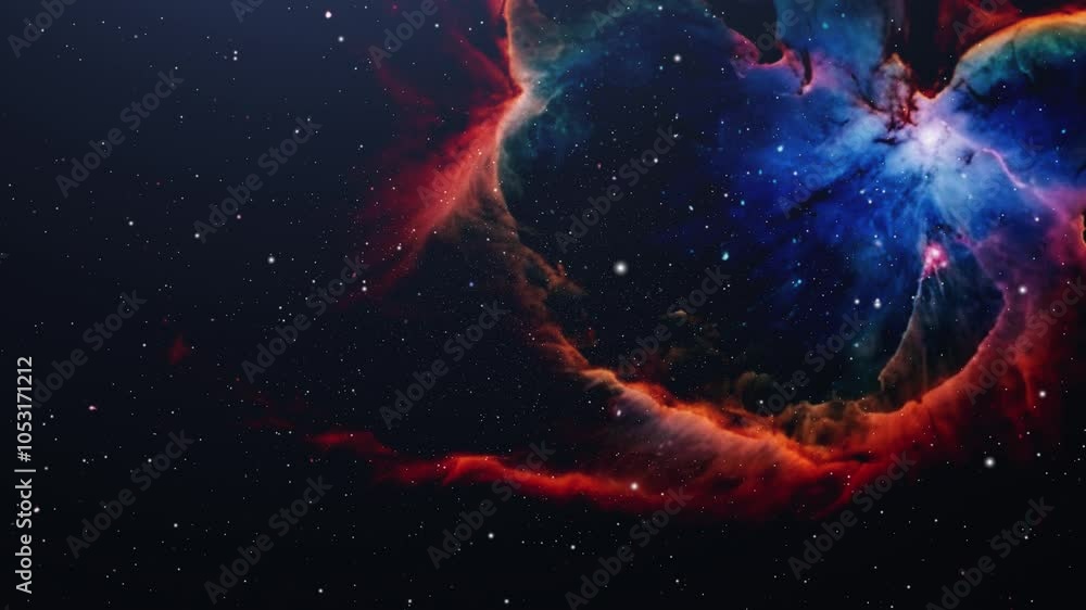 View of Fly to the nebula in deep space 4k View of Fly to the nebula in deep space 4k