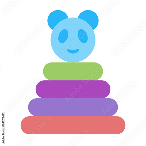 Stacker Flat Icon Design
