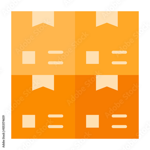 Stacks Flat Icon Design