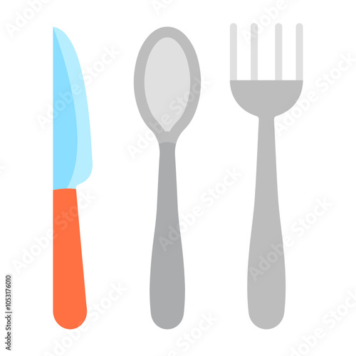 Cutlery Flat Icon Design