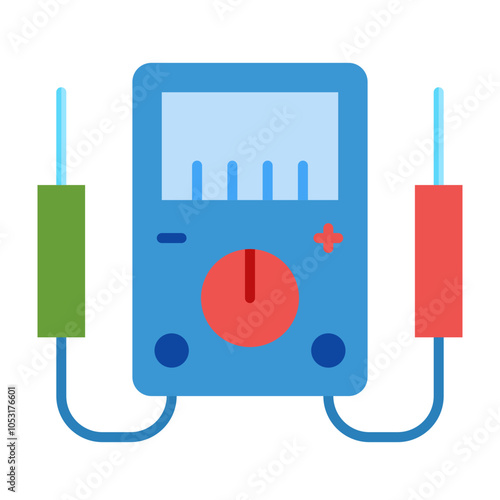 Voltage Indicator Flat Icon Design