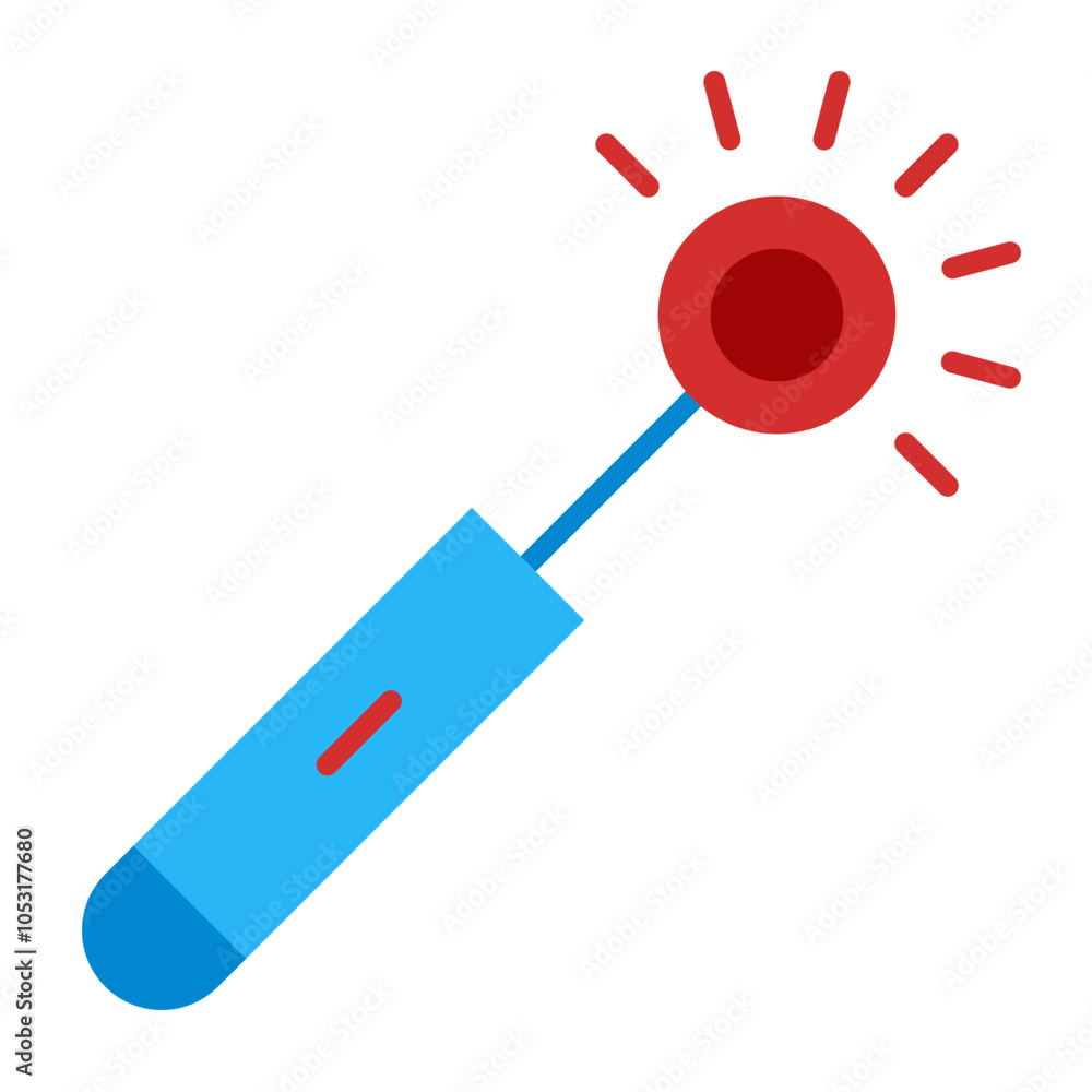 Laser Pen Flat Icon Design Laser Pen Flat Icon Design