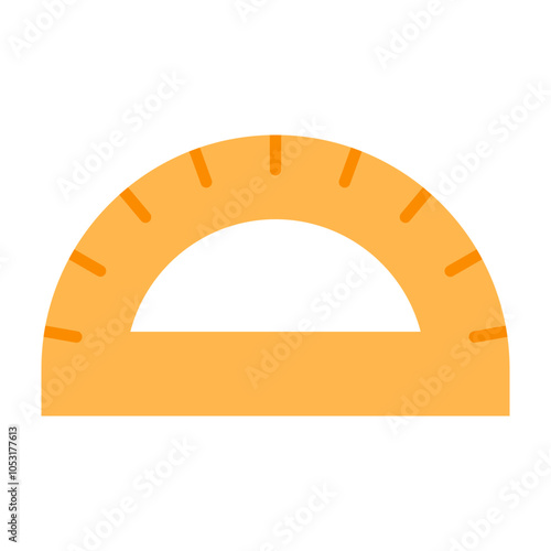 Protractor Flat Icon Design