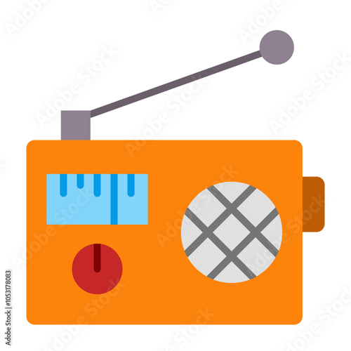 Radio Flat Icon Design